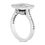 Thumbnail: Ladies 14KT White Gold Platinum Princess Diamond Halo Engagement Ring ENR8353