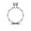 Thumbnail: Ladies 14KT White Gold Platinum Solitaire Engagement Set ENS1823-A-sz4