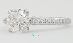 Ritani Round Brilliant Diamond Engagement Ring 1.14 ct 14k White Gold Rt $14,000