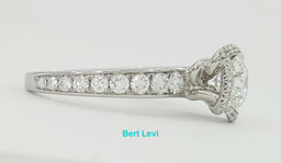 Fred of Paris Fleur Celeste Platinum 1.22ct Round Diamond Engagement Ring E/VVS2