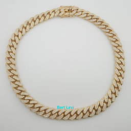 Cuban Diamond Chain Necklace 20 ct 340.6 Grams 22" 10K Yellow Gold 16mm Rtl $80K