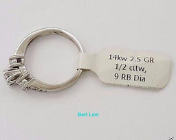 0.50 ct 14K White Gold Three-Stone Round Brilliant Cut Diamond Engagement Ring