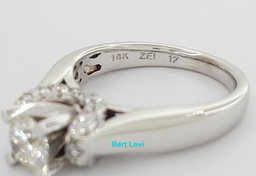 Diamond Engagement Ring w/ EGL-USA GemID 1 ct 14k White Gold Retail $5,250