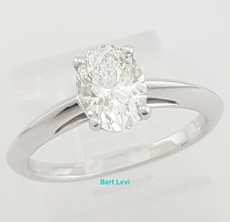 Tiffany & Co Oval Diamond Solitaire Platinum Engagement Ring 1 ct Rtl $14K