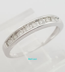 Diamond Channel Set Wedding Band Ring 0.15ct 3 mm 14k Gold