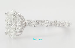 Neil Lane Oval Hidden Halo Engagement Ring 1.62 ct 14k White Gold Retail $8,999