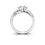 Thumbnail: Ladies 14KT White Gold Platinum Fancy Engagement Ring ENR9555-1