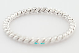 Danhov Eleganza ZB100 Braided Wedding Band Ring 18k White Gold 2 mm Rt $2,000