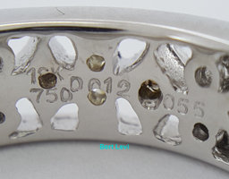 0.67 ct 18K White Gold Full Circle Eternity Round Cut Diamond Ring Band 5.5 mm