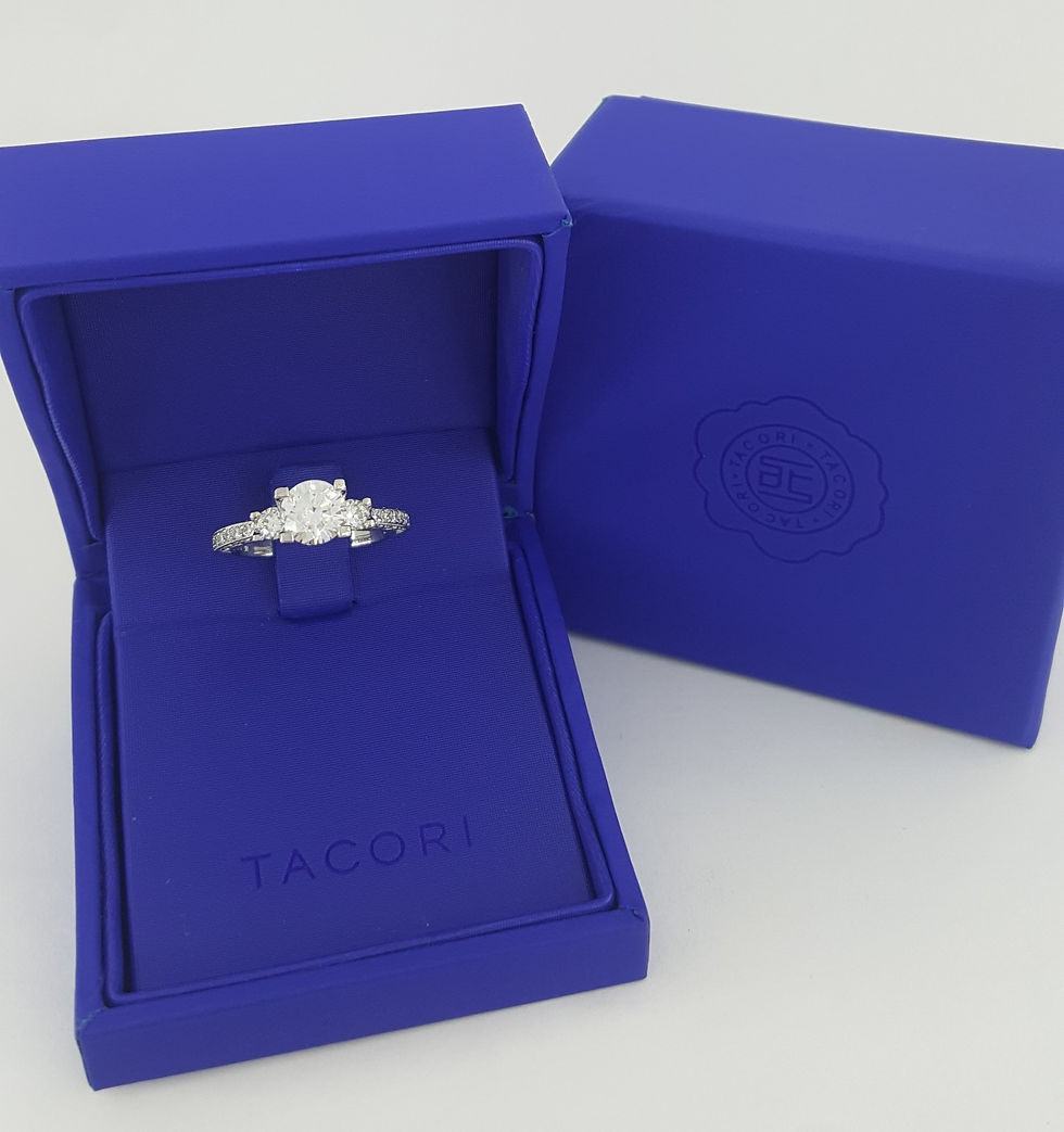 Thumbnail: Tacori Crescent Platinum Three 3-Stone Semi-Mount 0.48 ct Engagement Ring $5,720