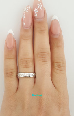 Channel Set Round Diamond Platinum Wedding Band 1 ct 4.2 mm Retail $4K