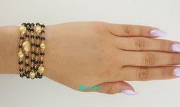 Marco Bicego 5-Strand Siviglia Black Onyx 18K Yellow Gold Bracelet 25.3 Grams
