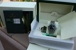 ROLEX SS GREEN SUBMARINER 16610LV 50TH ANNIVERSARY SUB LV M SERIAL NIB