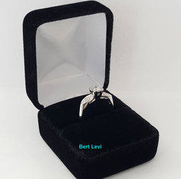 0.53 ct Antique Vintage Platinum Round Transition Cut Diamond Engagement Ring