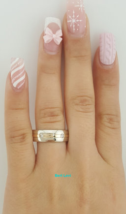 14k White & Rose Gold 0.24 ct Diamond Men's Wedding Band Ring 6.5 mm