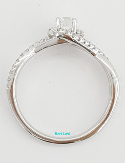 Gabriel & Co. 0.68 ct Round Cut Diamond 14K White Gold Halo Engagement Ring