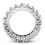 Thumbnail: Ladies 14KT White Gold Platinum Eternity Wedding Band EWB312-4