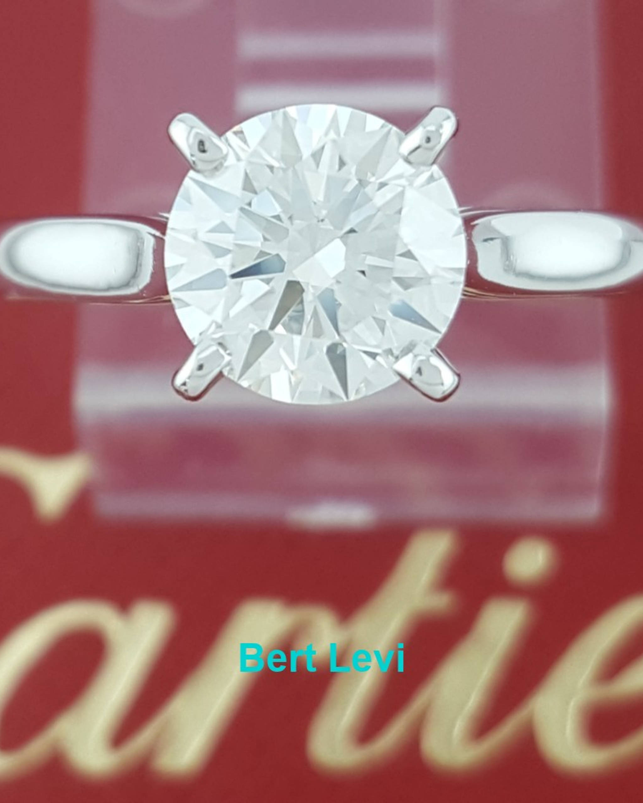 Cartier Solitaire 1895 Round Diamond Engagement Ring 1.21 ct Platinum Rtl $25.5K