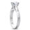 Thumbnail: Ladies 14KT White Gold Platinum Solitaire Engagement Set ENS1992-A