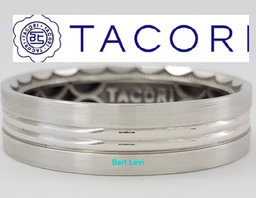 TACORI Sculpted Crescent 109-6S 6mm Men's 18K White Gold Wedding Band Rtl $2,150