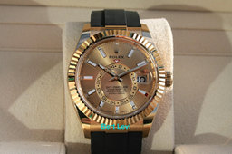 ROLEX 326238 SKYDWELLER WATCH YELLOW GOLD OYSTERFLEX