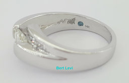 14K White Gold 0.76ct Princess Brilliant Cut Diamond Channel Set Engagement Ring