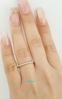 Danhov Eleganza ZB100 Braided Wedding Band Ring 18k White Gold 2 mm Rt $2,000