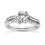 Thumbnail: Ladies 14KT White Gold Platinum Round Diamond Tailored Engagement Set ENS3092-A