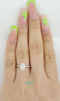 Oval Cut Diamond Solitaire Engagement Ring 0.87 ct 14k White Gold Retail $5.5K