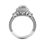 Thumbnail: Ladies 14KT White Gold Platinum Fancy Engagement Ring ENR9569