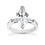 Thumbnail: Ladies 14KT White Gold Platinum Three Stones Engagement Set ENS194-1.25-A