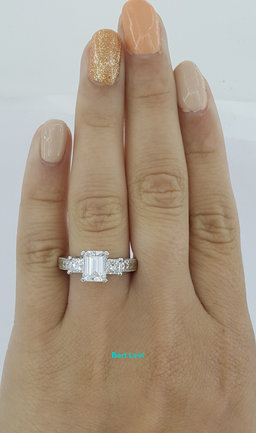 TACORI Platinum 3-Stone Semi-Mount Engraved Engagement Ring 0.60 ct  Rtl $8,220