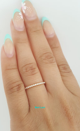 Tiffany & Co Soleste Full Circle Eternity Diamond Ring 0.21 ct 18K Rose Gold