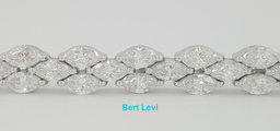 Marquise Cut Diamond Line Tennis Bracelet 7" 12 ct 18K White Gold  Rtl $36K