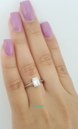 Tiffany & Co Emerald Diamond Solitaire Engagement Ring 1.01 ct Plat Rtl $13,800