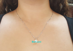 Leo Round Brilliant Diamond Solitaire Pendant Necklace 1.10 ct 14K White Gold