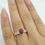 Thumbnail: Cabochon Cut Ruby & Baguette Diamond Ring 2 ct 18k Yellow Gold