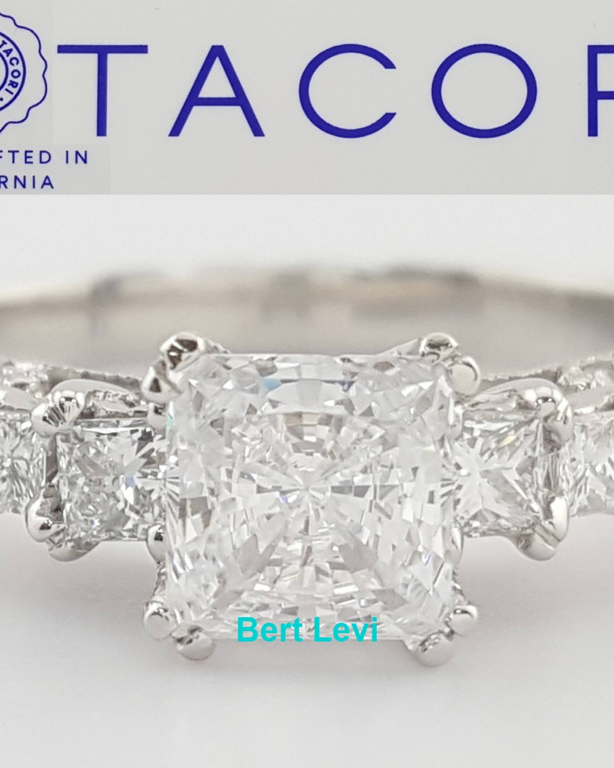 Tacori Diamond 67202A Semi-Mount Engagement Ring 0.35 ct Platinum Retail $4,840