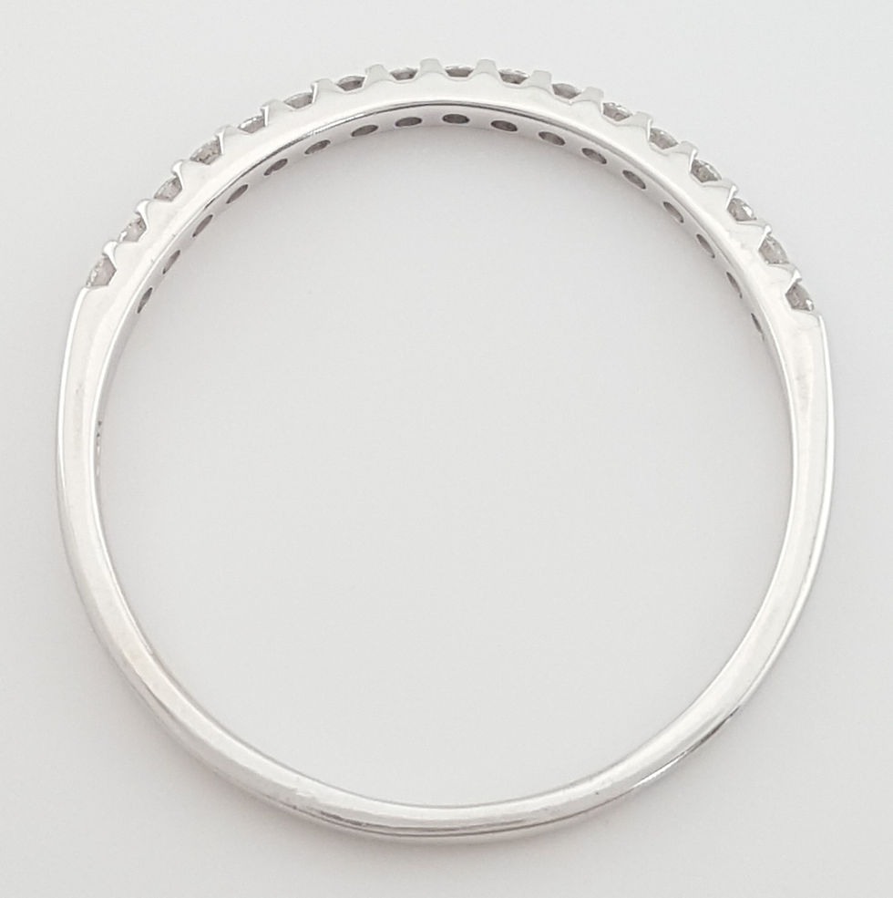 Thumbnail: Helzberg Slight Curve Round Diamond Wedding Band 0.34 ct 14k White Gold 2 mm