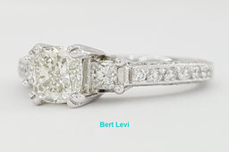 TACORI Crescent Cushion Cut Diamond Platinum Engagement Ring 1.51 ct GIA Rt $12K