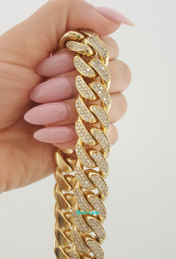 Cuban Diamond Chain Necklace 20 ct 340.6 Grams 22" 10K Yellow Gold 16mm Rtl $80K