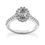 Thumbnail: Ladies 14KT White Gold Platinum Oval Diamond Engagement Sets ENS2174-10x8-A