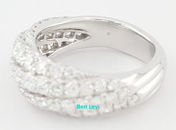 David Yurman Floating Diamond Ring 18k White Gold 8.2 mm 2.23 ct Retail $14,500