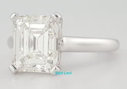 Tiffany & Co Emerald Diamond Solitaire Engagement Ring 3.1 ct Plat Rtl $120K