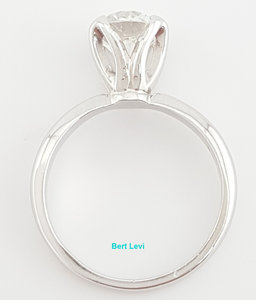 Antique Old European Cut Diamond Solitaire Engagement Ring 1.58 ct Platinum
