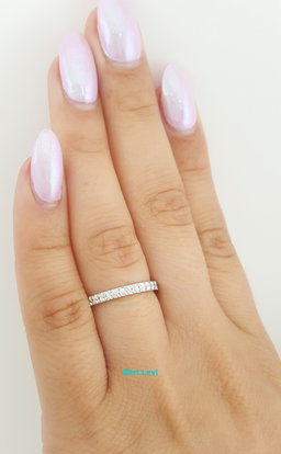 Tiffany & Co Novo Half Circle Diamond Wedding Band Ring 0.25 ct Platinum $3,400