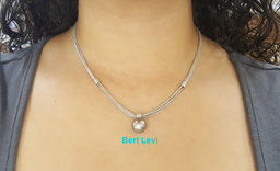Damiani South Sea Pearl Diamond Necklace 0.21 ct 18K White Gold 21.9 Gr 17" Long