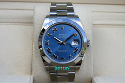 ROLEX 126300 DATEJUST 41MM BLUE AZZURRO DIAL