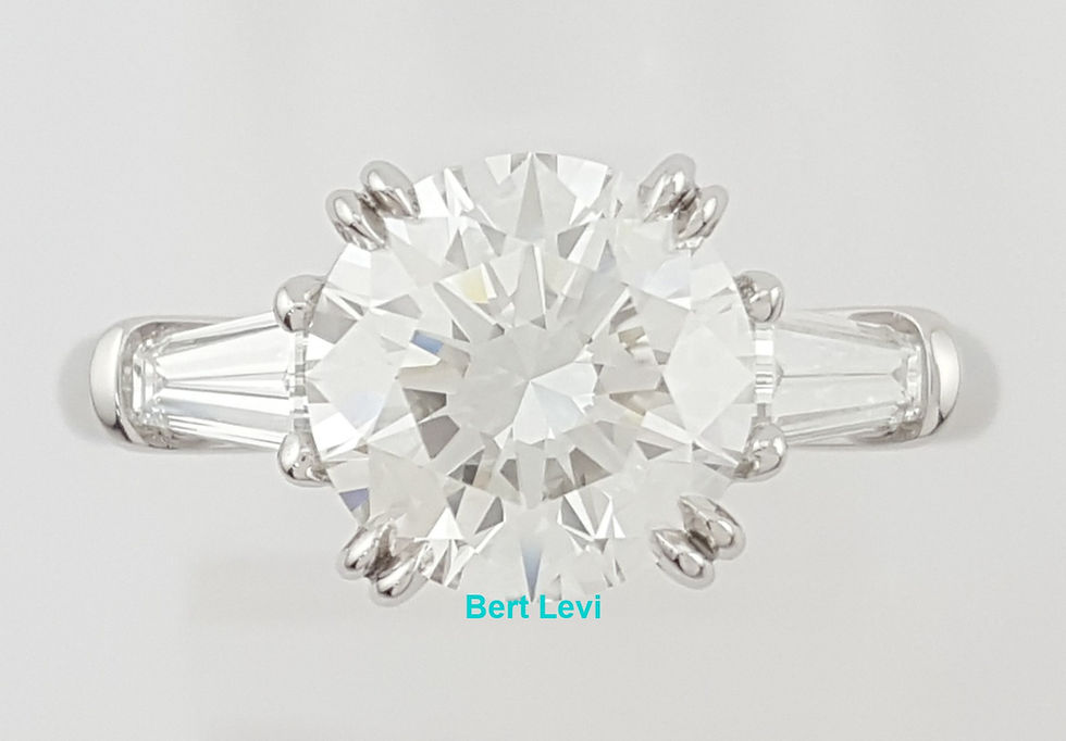 Thumbnail: Harry Winston Classic Round Diamond Three Stone Engagement Ring 2.4 ct Rtl $66K