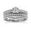 Thumbnail: Ladies 14KT White Gold Platinum Solitaire Engagement Set ENS3602-A